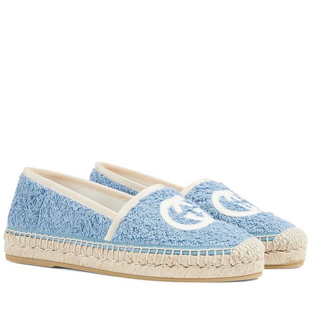 Gucci Size 37 Terry Espadrille Color Ink